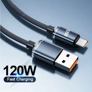 120W PD Type C Cable Super Fast Charger Cord Quick Charge USB
