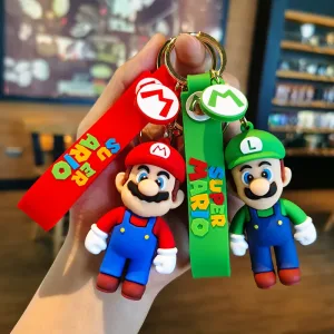 10styles Super Mario Keychain Mario Bros Luigi Toad Yoshi Bowser