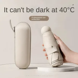 Capsule Umbrella Small and Portable Solid Color Sunshade