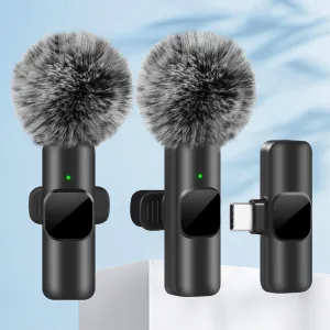 Wireless Lavalier Microphone Audio Video Recording Mini Mic For