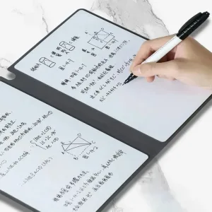 1 Pcs Reusable Whiteboard Notebook Set With Whiteboard Pen Erasing