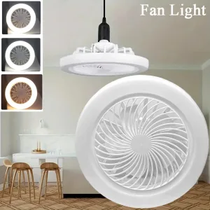 2-in-1 Three-speed Mode LED Fan Light LED Lamp Bead E27 Screw