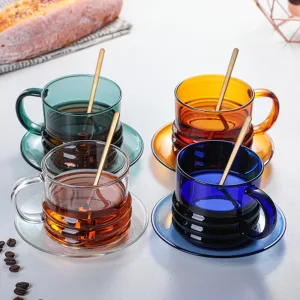 300ml Color Glass Cup Coffee Juice Tea Wine Water Cup