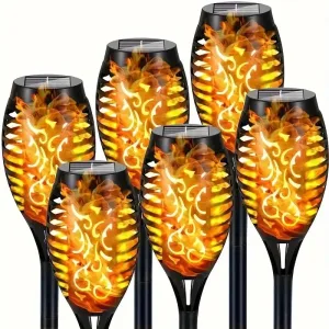 12LED Solar Flame Torch Light Flickering Light Waterproof Garden