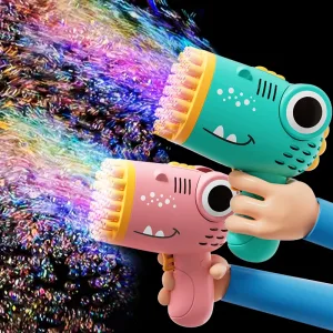 40 Hole Dinosaur Bubble Handheld Bubble Machine, Electric