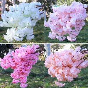 50-600Pcs Artificial Flower Cherry Blossom Branches Wedding Arch Decoration