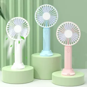 1pc Portable Fan Office Desktop Multifunctional Folding Headed Small