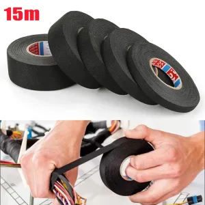 15M 9/15/19/25/32MM Heat-resistant Adhesive Cloth Fabric Tape For Automotive