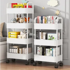 Mobile Bookshelf Trolley Household Kitchen Organizers And Storage Rack